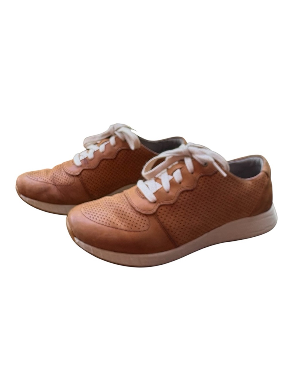 Dansko Christina Women’s Size 38 US 7.5/8 Perforated Saddle Brown Nubuck Shoes